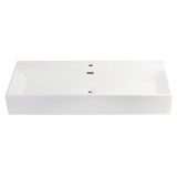 Camilla 39-Inch Porcelain Rectangular Vessel Sink (Single-Hole)