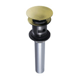 Trimscape Brass Push Pop-Up Bathroom Sink Drain with Overflow, 22 Gauge