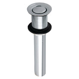 Trimscape Brass Push Pop-Up Bathroom Sink Drain without Overflow, 22 Gauge