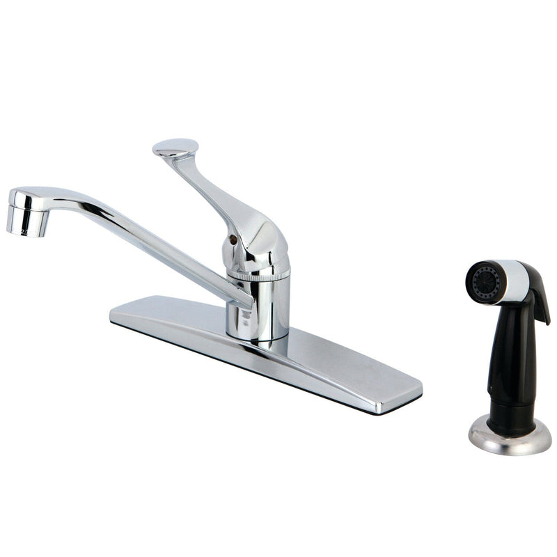 Columbia One-Handle 4-Hole 8" Centerset Kitchen Faucet with Side Sprayer