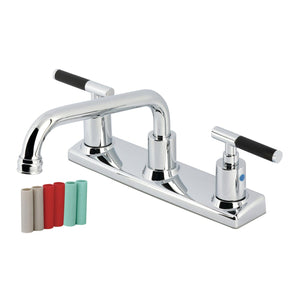 Kaiser Two-Handle 2-Hole Deck Mount 8" Centerset Kitchen Faucet