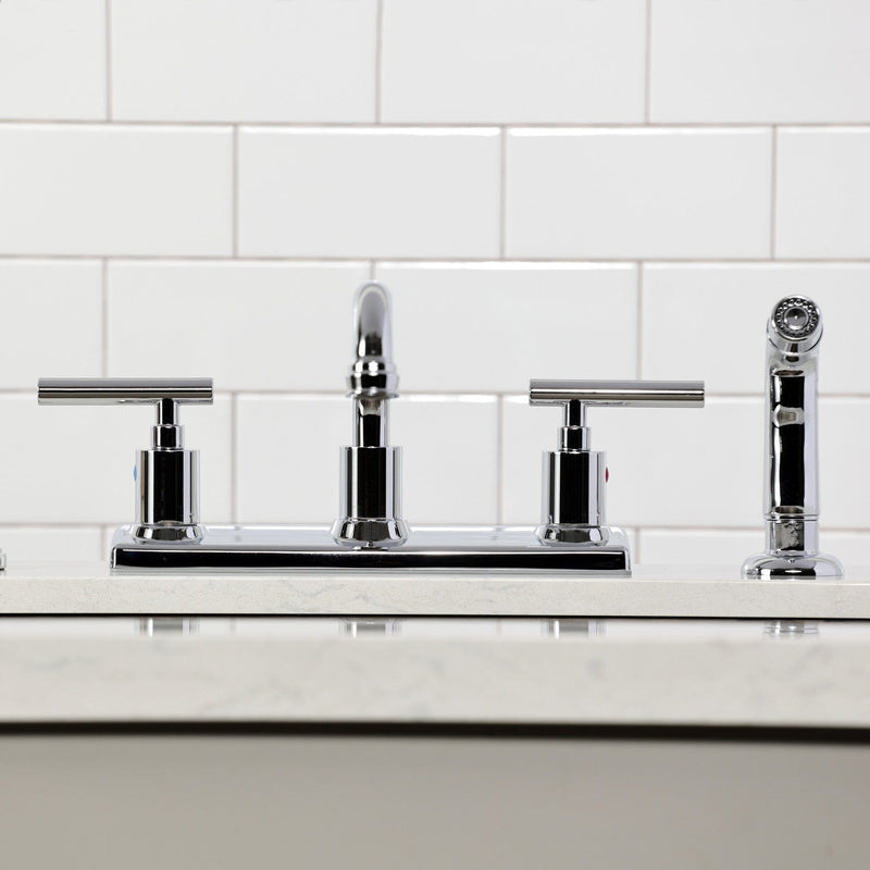 Manhattan Two-Handle 2-Hole 8" Centerset Kitchen Faucet