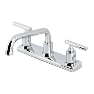 Manhattan Two-Handle 2-Hole Deck Mount 8" Centerset Kitchen Faucet