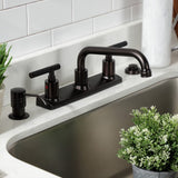 Kaiser Two-Handle 2-Hole Deck Mount 8" Centerset Kitchen Faucet