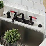 Kaiser Two-Handle 2-Hole Deck Mount 8" Centerset Kitchen Faucet