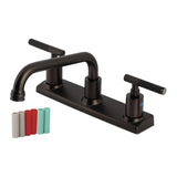 Kaiser Two-Handle 2-Hole Deck Mount 8" Centerset Kitchen Faucet