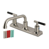 Kaiser Two-Handle 2-Hole Deck Mount 8" Centerset Kitchen Faucet