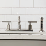 Manhattan Two-Handle 2-Hole Deck Mount 8" Centerset Kitchen Faucet