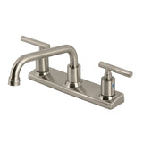 Manhattan Two-Handle 2-Hole Deck Mount 8" Centerset Kitchen Faucet
