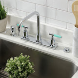 Kaiser Two-Handle 2-Hole Deck Mount 8" Centerset Kitchen Faucet