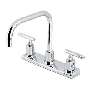 Manhattan Two-Handle 2-Hole Deck Mount 8" Centerset Kitchen Faucet