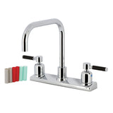 Kaiser Two-Handle 2-Hole Deck Mount 8" Centerset Kitchen Faucet