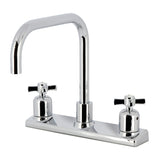 Millennium Two-Handle 2-Hole Deck Mount 8" Centerset Kitchen Faucet