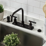 Kaiser Two-Handle 2-Hole Deck Mount 8" Centerset Kitchen Faucet