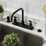 Kaiser Two-Handle 2-Hole Deck Mount 8" Centerset Kitchen Faucet