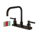 Kaiser Two-Handle 2-Hole Deck Mount 8" Centerset Kitchen Faucet