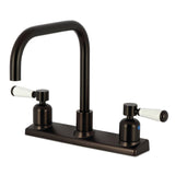 Paris Two-Handle 2-Hole Deck Mount 8" Centerset Kitchen Faucet