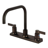 NuvoFusion Two-Handle 2-Hole Deck Mount 8" Centerset Kitchen Faucet