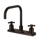 Millennium Two-Handle 2-Hole Deck Mount 8" Centerset Kitchen Faucet