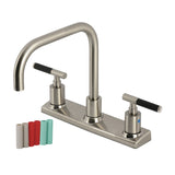 Kaiser Two-Handle 2-Hole Deck Mount 8" Centerset Kitchen Faucet