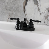 Knight Double-Handle 3-Hole Deck Mount 4-Inch Centerset Bathroom Faucet with Pop-Up Drain