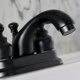 Knight Double-Handle 3-Hole Deck Mount 4-Inch Centerset Bathroom Faucet with Pop-Up Drain