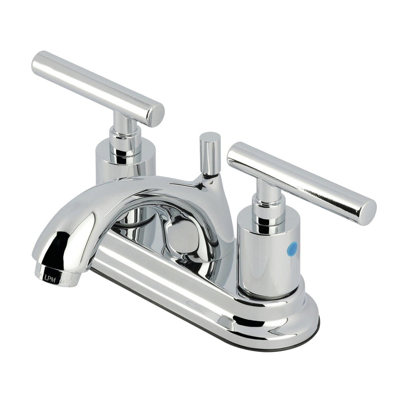 Manhattan Double-Handle 3-Hole Deck Mount 4-Inch Centerset Bathroom Faucet with Pop-Up Drain