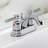 Kaiser Double-Handle 3-Hole Deck Mount 4-Inch Centerset Bathroom Faucet with Pop-Up Drain