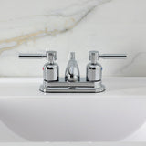 Concord Double-Handle 3-Hole Deck Mount 4-Inch Centerset Bathroom Faucet with Pop-Up Drain