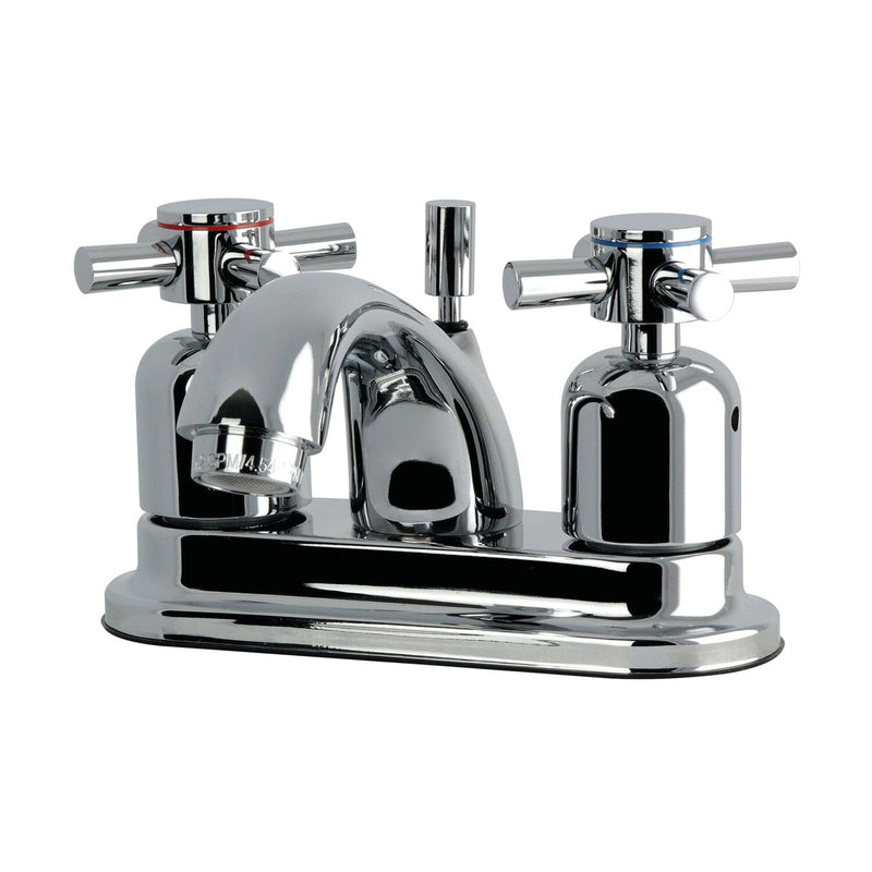 Concord Double-Handle 3-Hole Deck Mount 4-Inch Centerset Bathroom Faucet with Pop-Up Drain