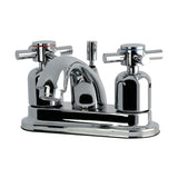 Concord Double-Handle 3-Hole Deck Mount 4-Inch Centerset Bathroom Faucet with Pop-Up Drain