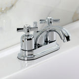 Millennium Double-Handle 3-Hole Deck Mount 4-Inch Centerset Bathroom Faucet with Pop-Up Drain