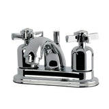 Millennium Double-Handle 3-Hole Deck Mount 4-Inch Centerset Bathroom Faucet with Pop-Up Drain