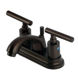Manhattan Double-Handle 3-Hole Deck Mount 4-Inch Centerset Bathroom Faucet with Pop-Up Drain