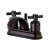 Millennium Double-Handle 3-Hole Deck Mount 4-Inch Centerset Bathroom Faucet with Pop-Up Drain