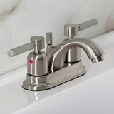 Kaiser Double-Handle 3-Hole Deck Mount 4-Inch Centerset Bathroom Faucet with Pop-Up Drain