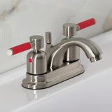 Kaiser Double-Handle 3-Hole Deck Mount 4-Inch Centerset Bathroom Faucet with Pop-Up Drain
