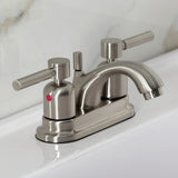 Concord Double-Handle 3-Hole Deck Mount 4-Inch Centerset Bathroom Faucet with Pop-Up Drain
