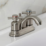 Concord Double-Handle 3-Hole Deck Mount 4-Inch Centerset Bathroom Faucet with Pop-Up Drain