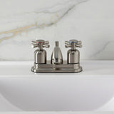 Concord Double-Handle 3-Hole Deck Mount 4-Inch Centerset Bathroom Faucet with Pop-Up Drain
