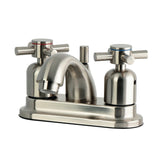 Concord Double-Handle 3-Hole Deck Mount 4-Inch Centerset Bathroom Faucet with Pop-Up Drain
