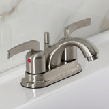 Centurion Double-Handle 3-Hole Deck Mount 4-Inch Centerset Bathroom Faucet with Pop-Up Drain