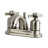 Millennium Double-Handle 3-Hole Deck Mount 4-Inch Centerset Bathroom Faucet with Pop-Up Drain