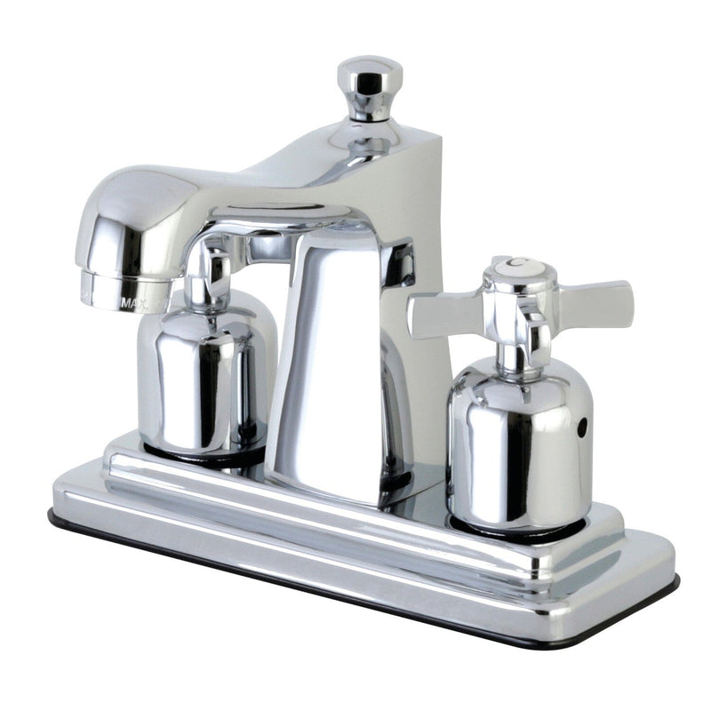 Millennium Double-Handle 3-Hole Deck Mount 4-Inch Centerset Bathroom Faucet with Pop-Up Drain