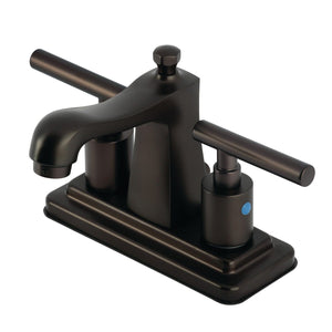 Manhattan Two-Handle 3-Hole Deck Mount 4" Centerset Bathroom Faucet with Pop-Up Drain