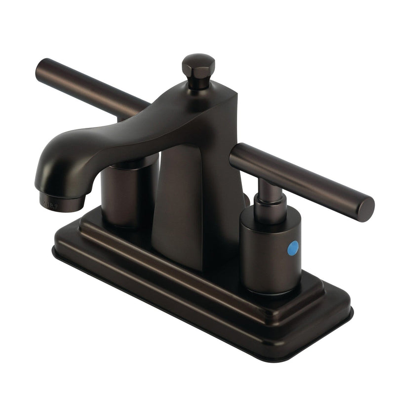 Manhattan Double-Handle 3-Hole Deck Mount 4-Inch Centerset Bathroom Faucet with Pop-Up Drain