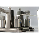 Serena Double-Handle 3-Hole Deck Mount 4-Inch Centerset Bathroom Faucet with Pop-Up Drain