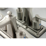 Serena Double-Handle 3-Hole Deck Mount 4-Inch Centerset Bathroom Faucet with Pop-Up Drain