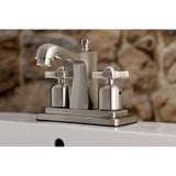 Millennium Double-Handle 3-Hole Deck Mount 4-Inch Centerset Bathroom Faucet with Pop-Up Drain