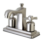 Millennium Double-Handle 3-Hole Deck Mount 4-Inch Centerset Bathroom Faucet with Pop-Up Drain